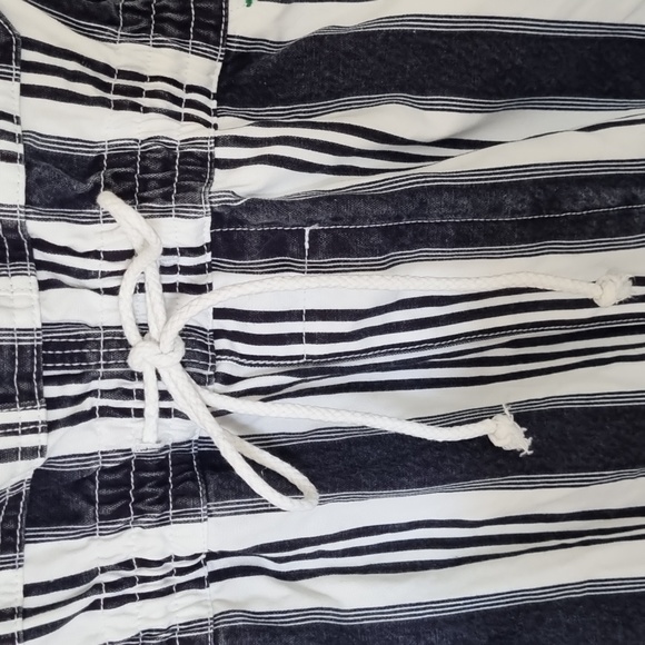 French star overalls, vintage, 90's,blue denim look & white stripes, size L - Picture 6 of 13